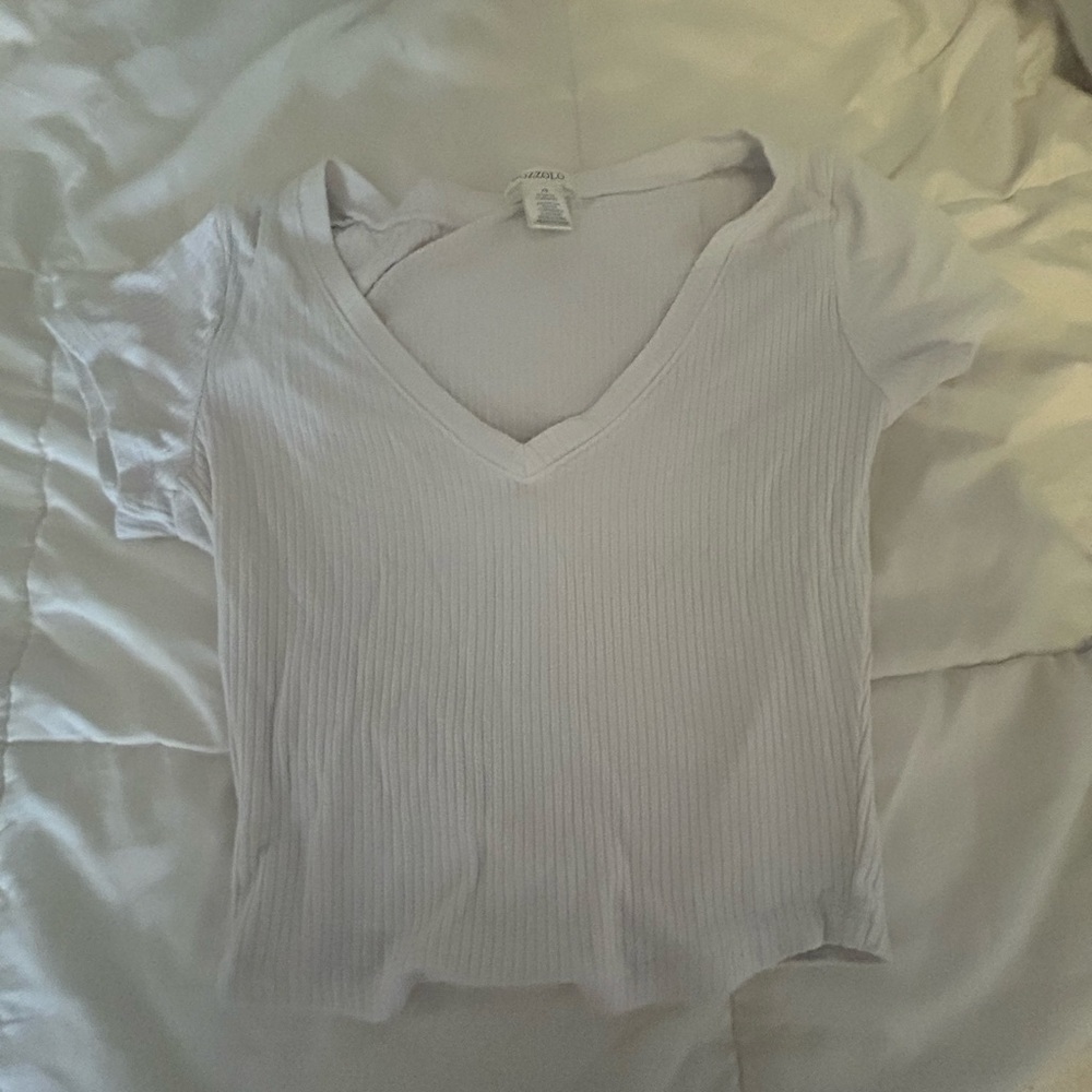Bozzolo White Fitted Ribbed T-Shirt